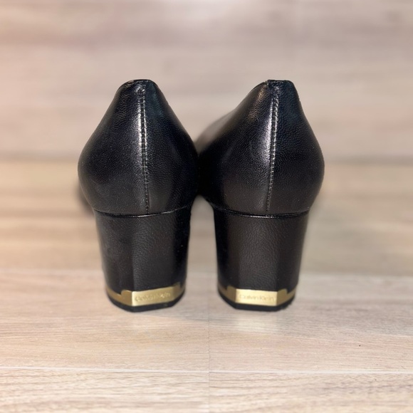 Calvin Klein's nita pumps with metallic signature plates at the heels - Picture 4 of 7